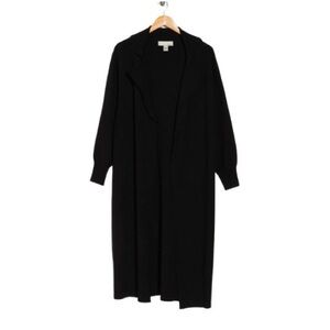 Elegant Black Long sweater coat Coat